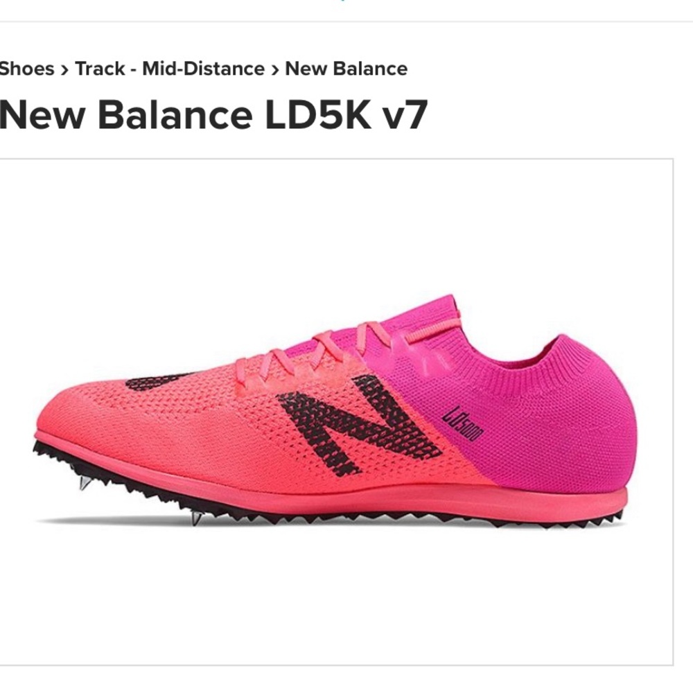 NWT - New Balance LD5K v7 Spikes